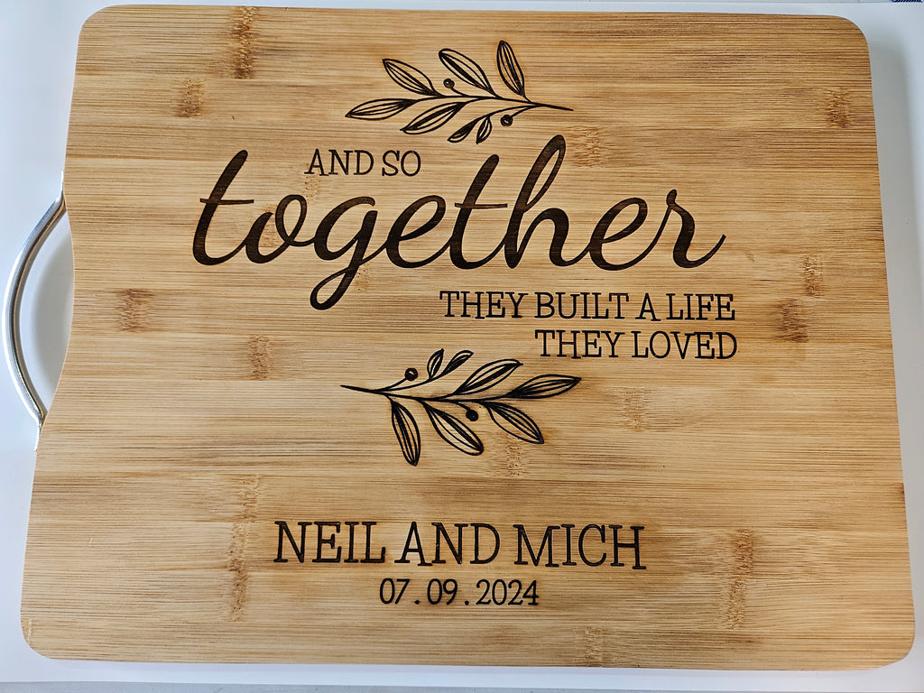 Personalised chopping boards