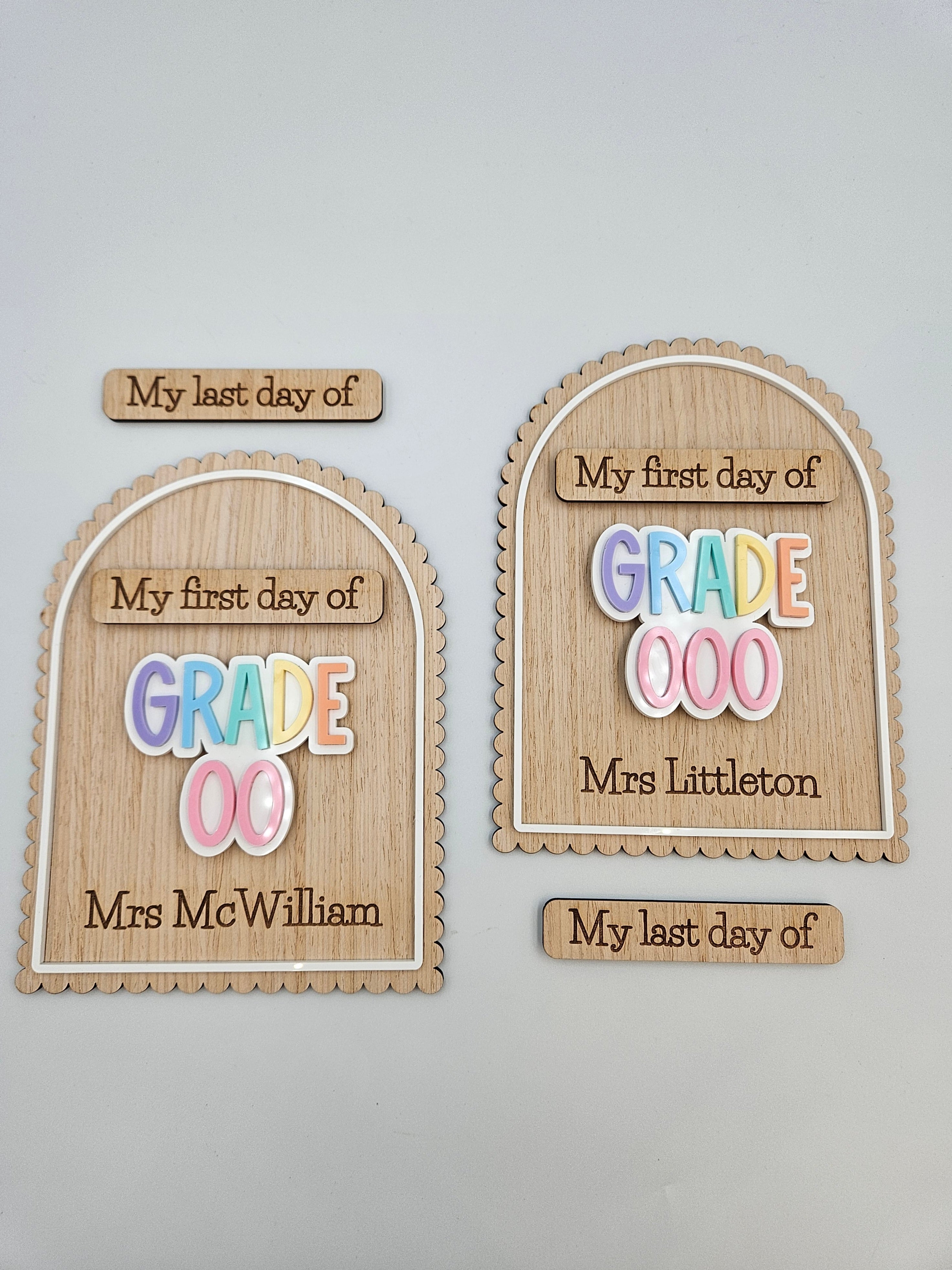 Classroom First day / Last day boards