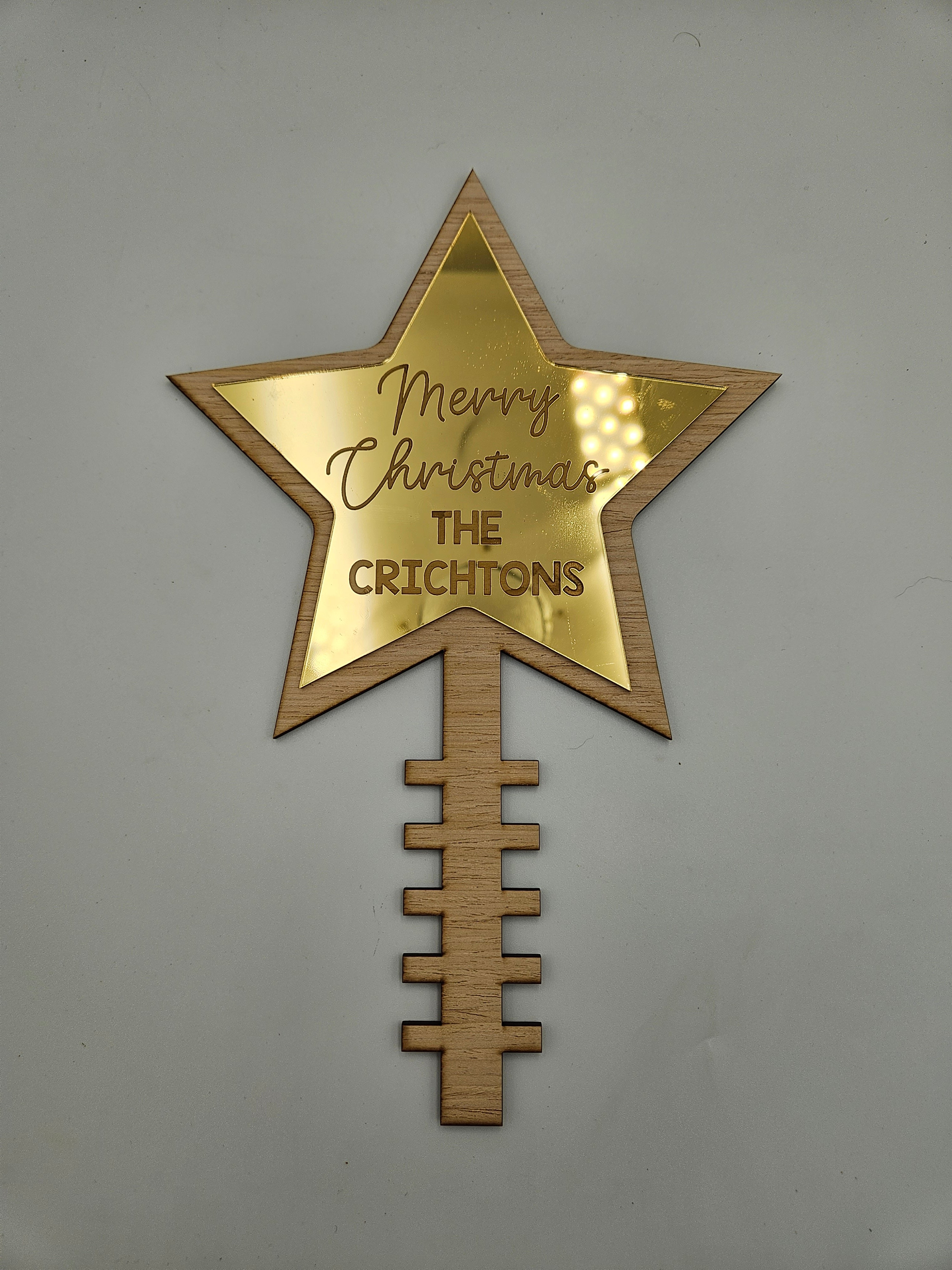 Personalised Christmas tree topper