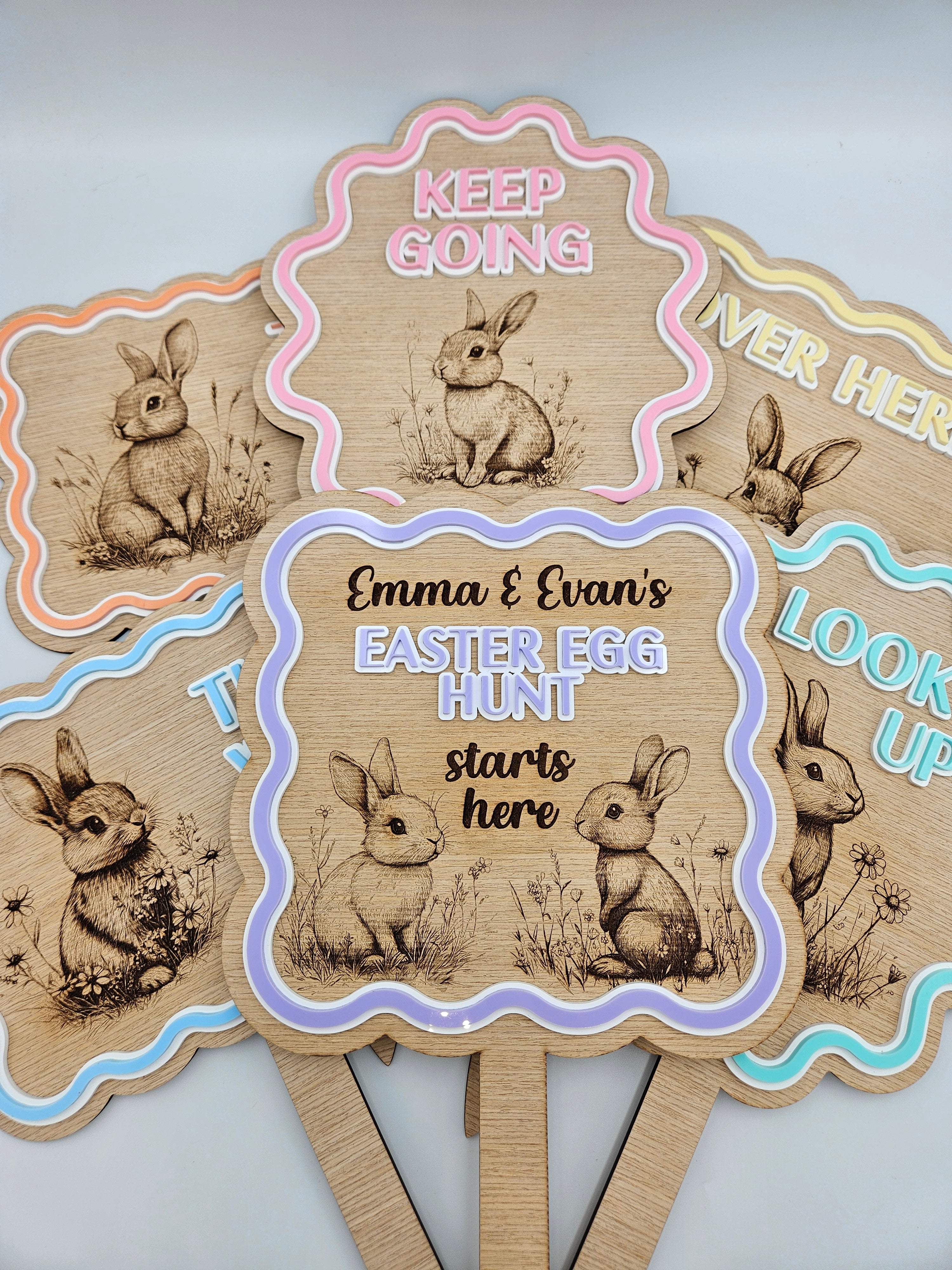 Personalised Easter Hunt sign