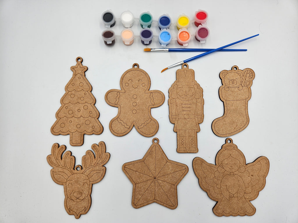 Paint your own Christmas ornaments activity