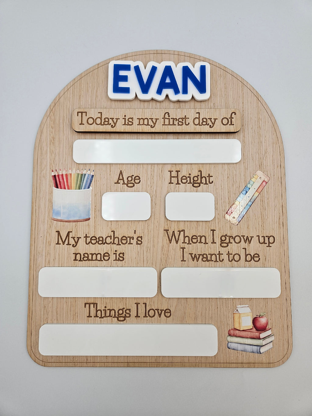 Back to school memory board