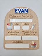 Back to school memory board