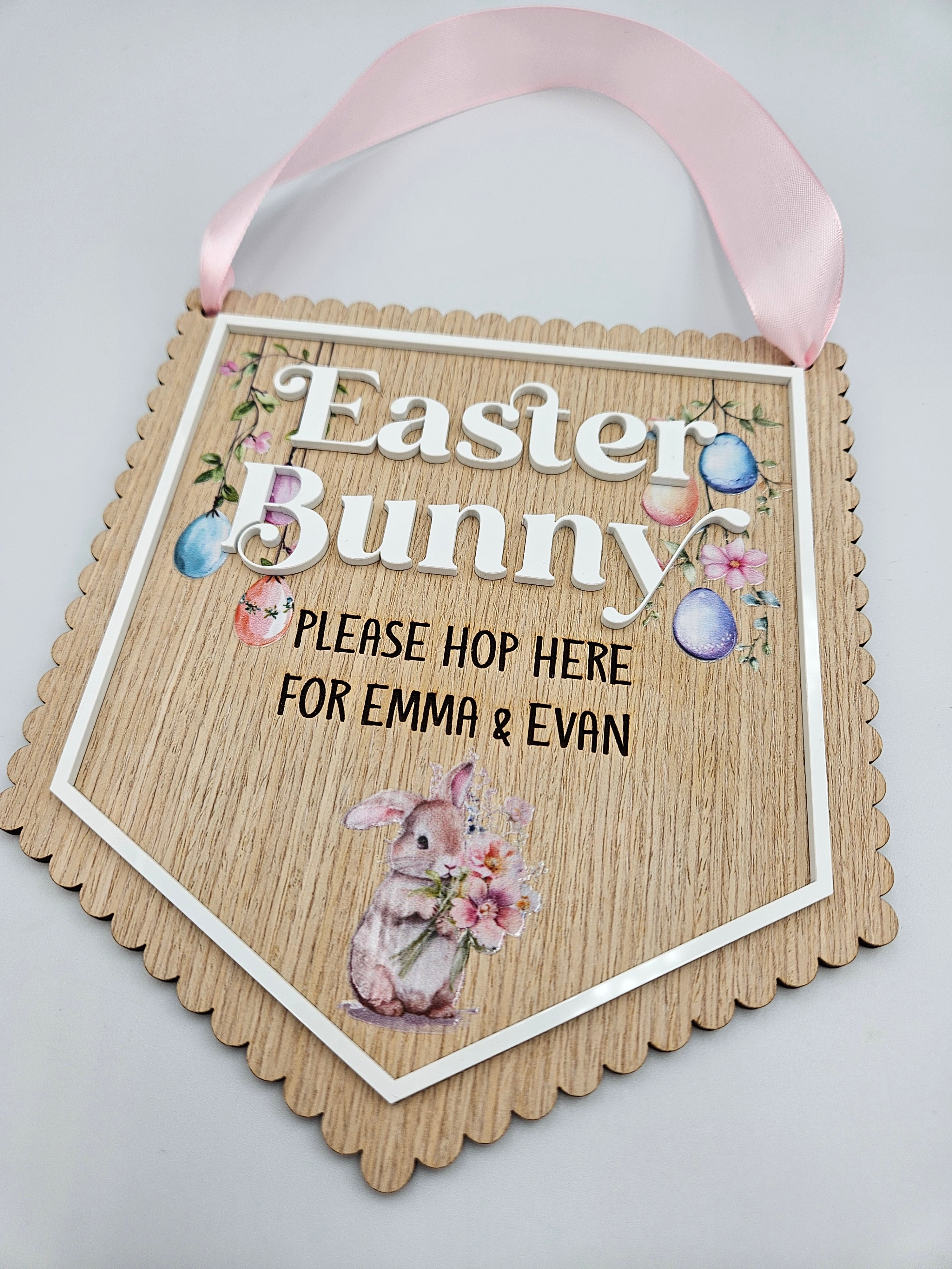 Easter bunny stop here sign