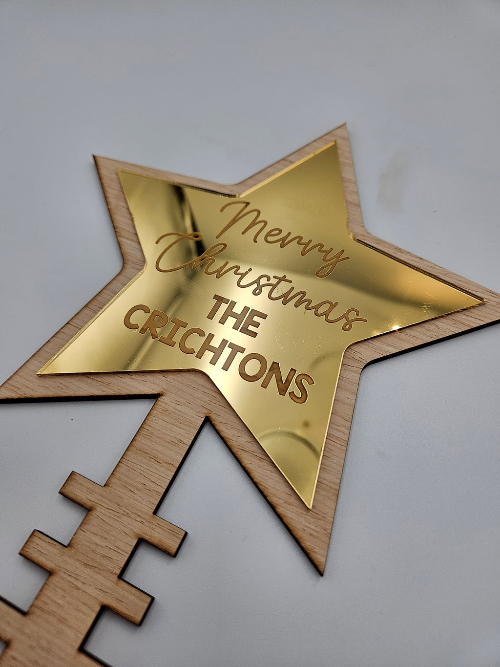 Personalised Christmas tree topper