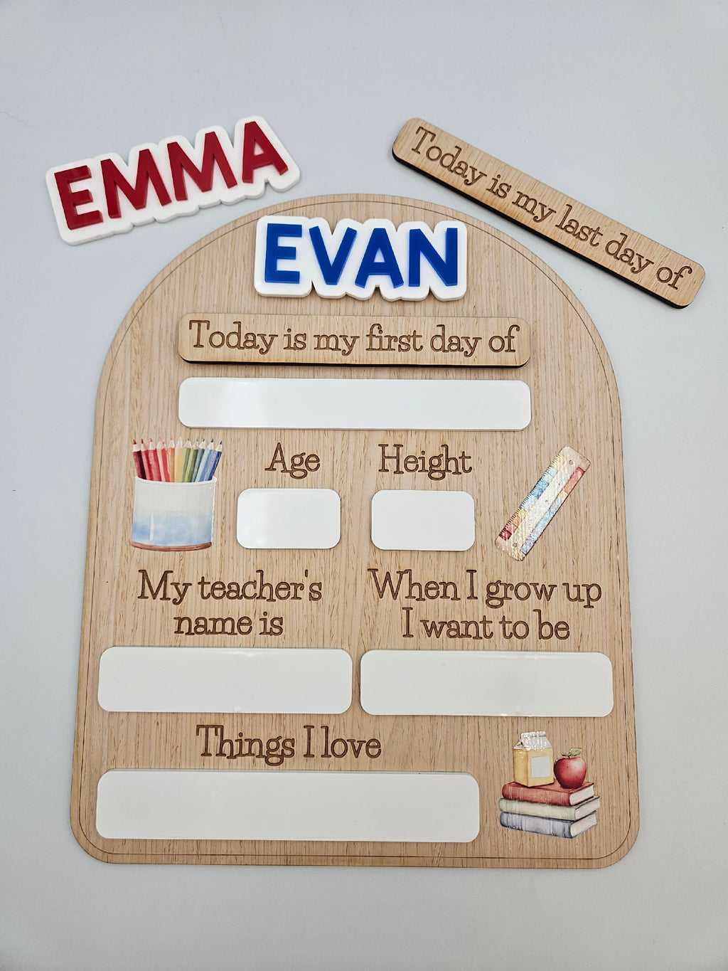 Back to school memory board