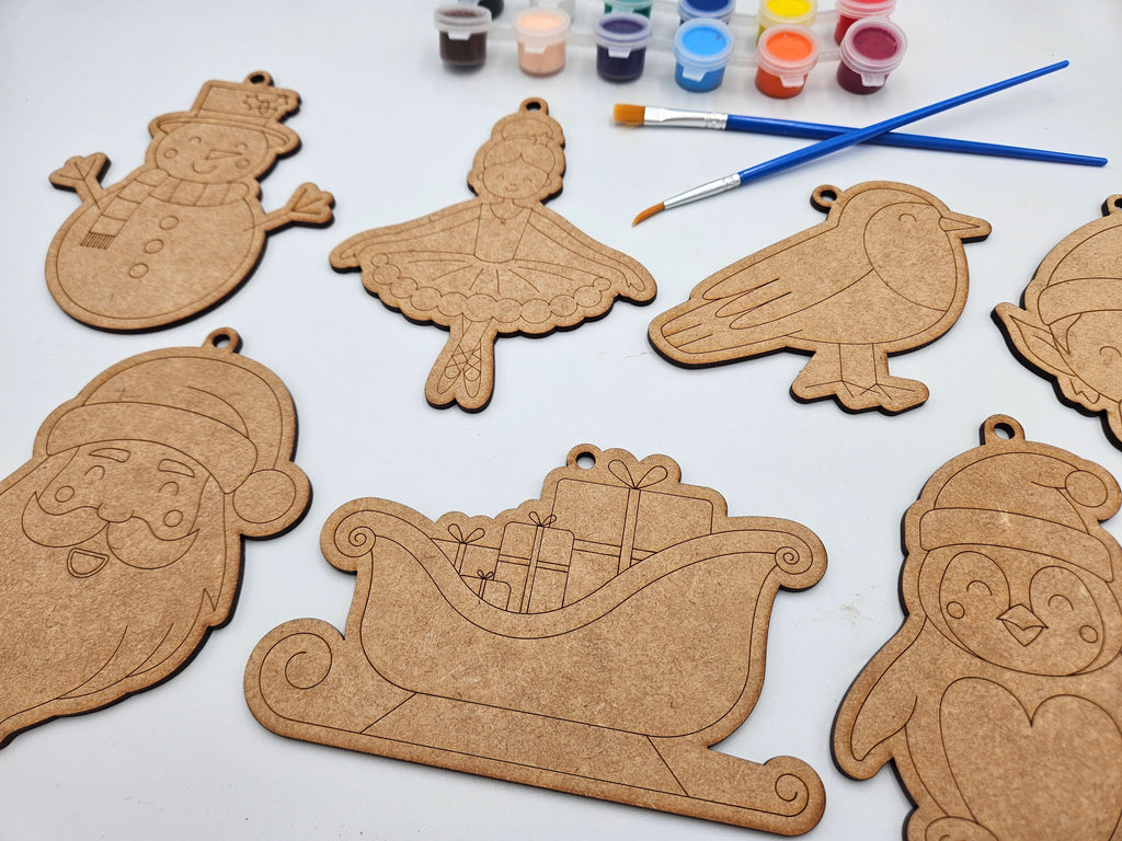Paint your own Christmas ornaments activity