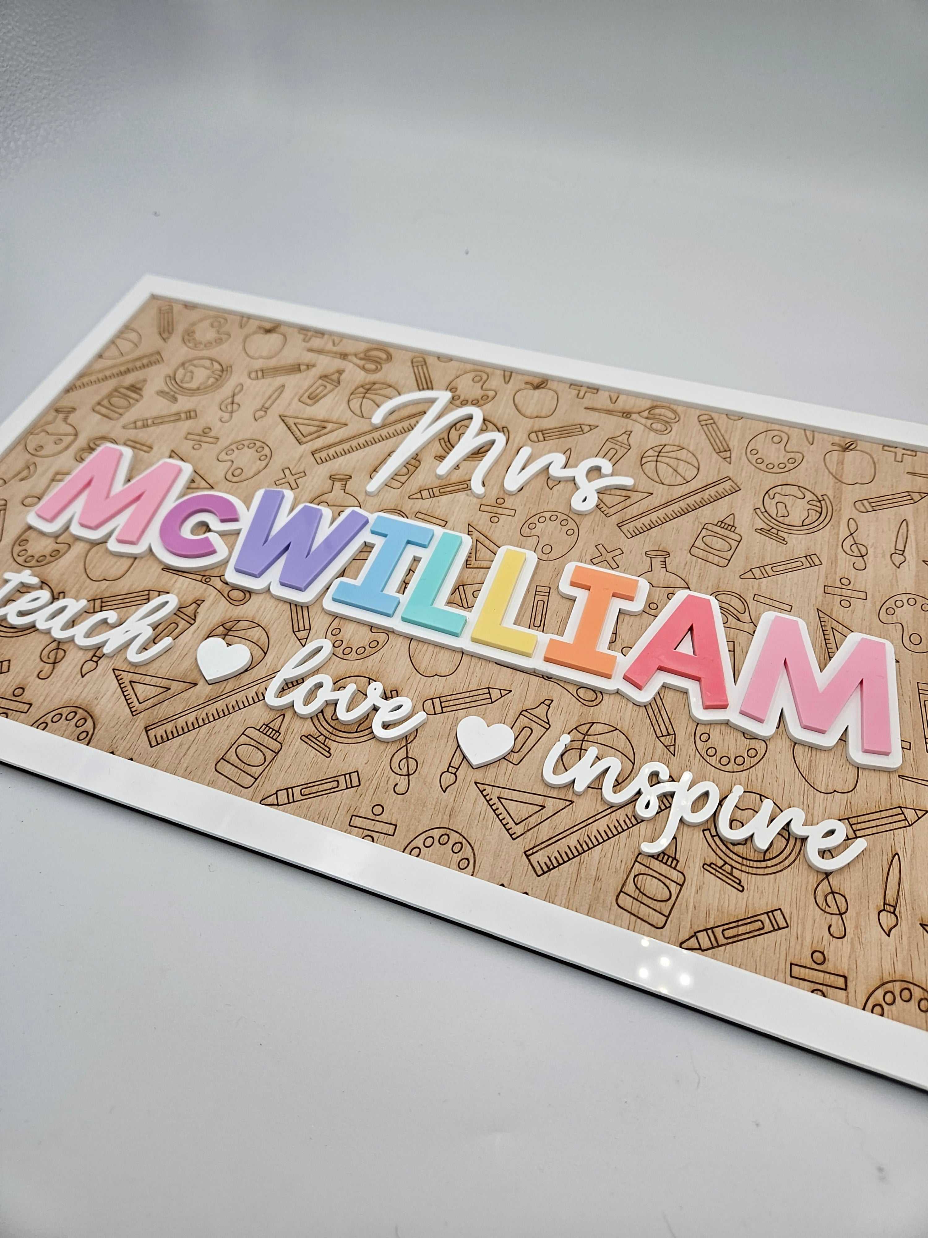 Teacher appreciation plaques