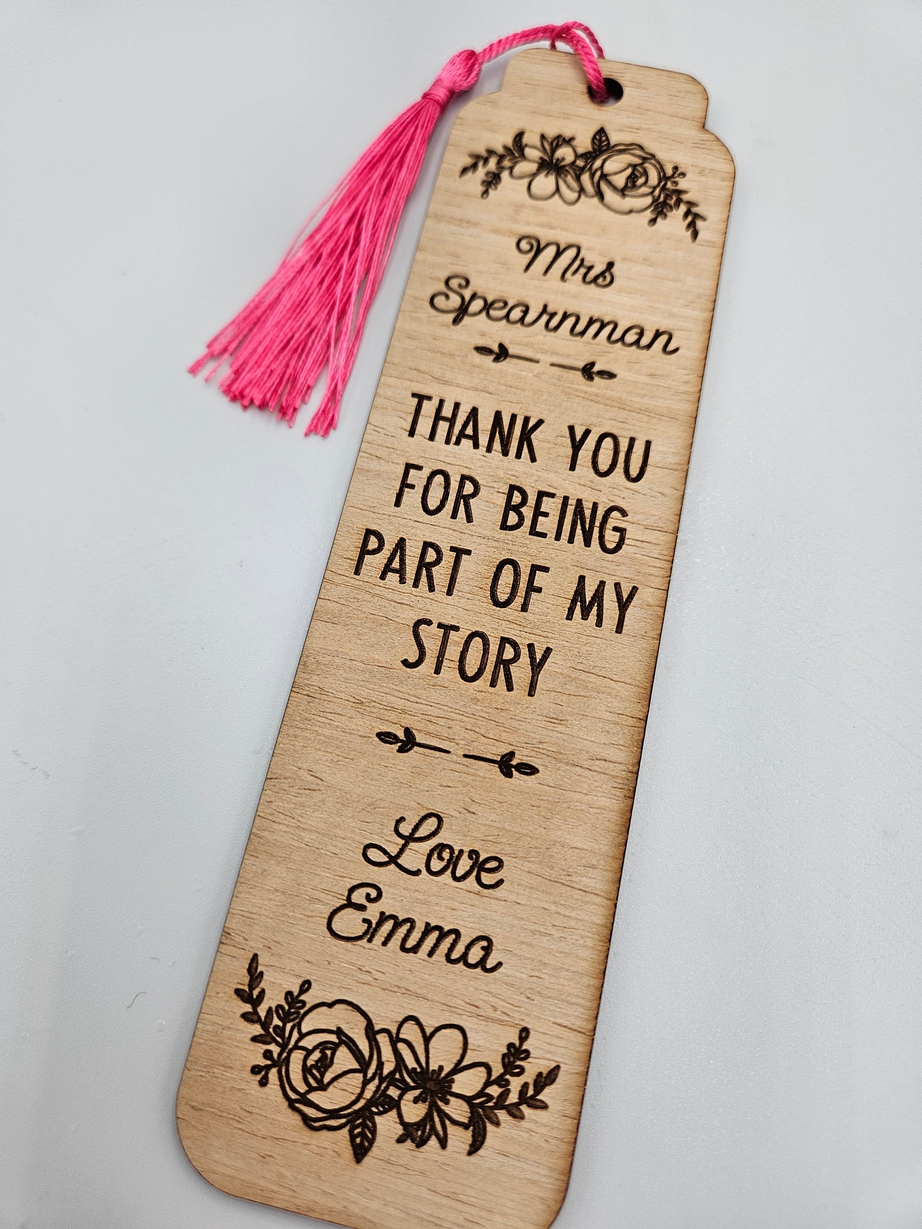 Thoughtful teacher bookmark