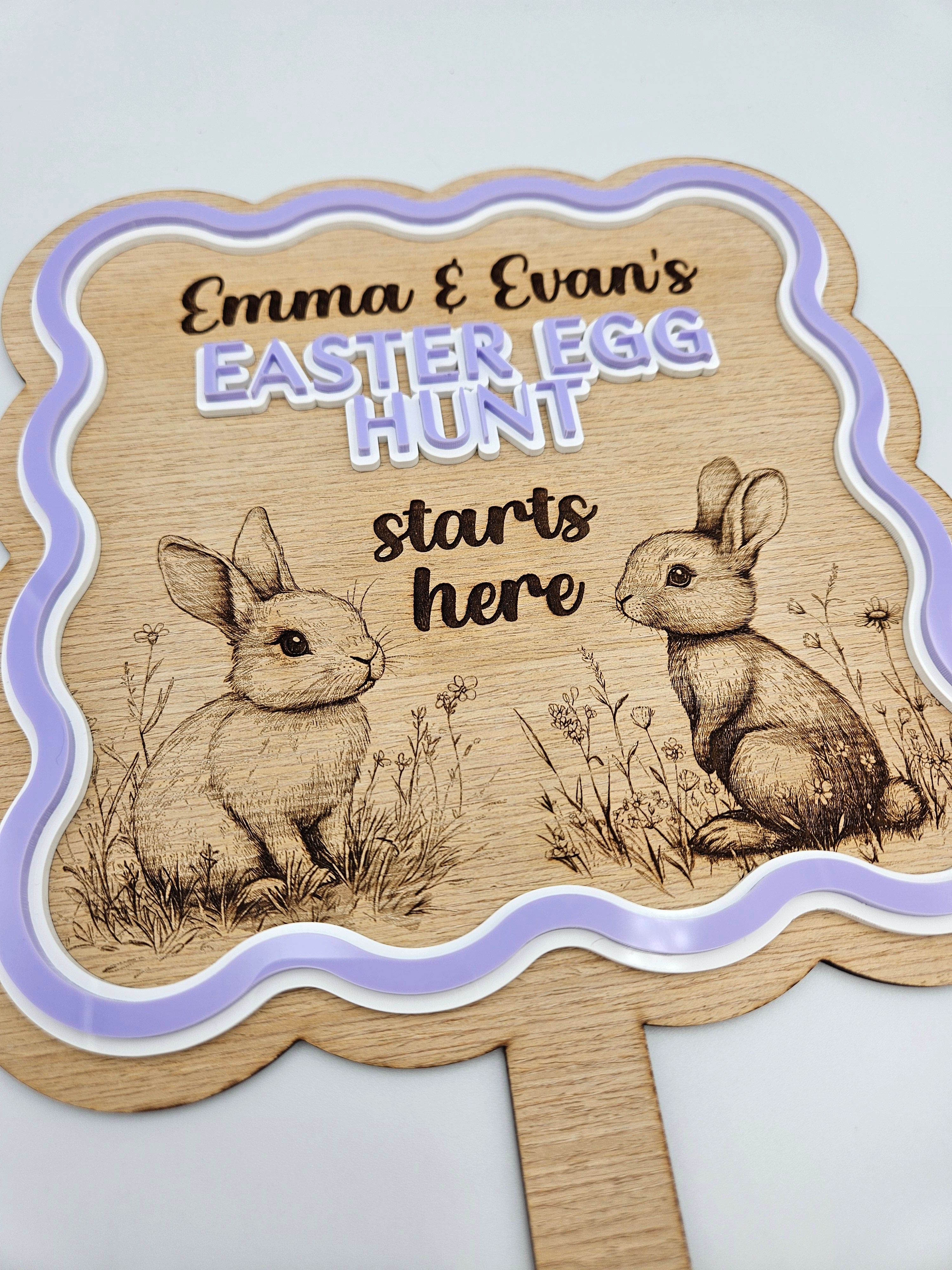 Personalised Easter Hunt sign