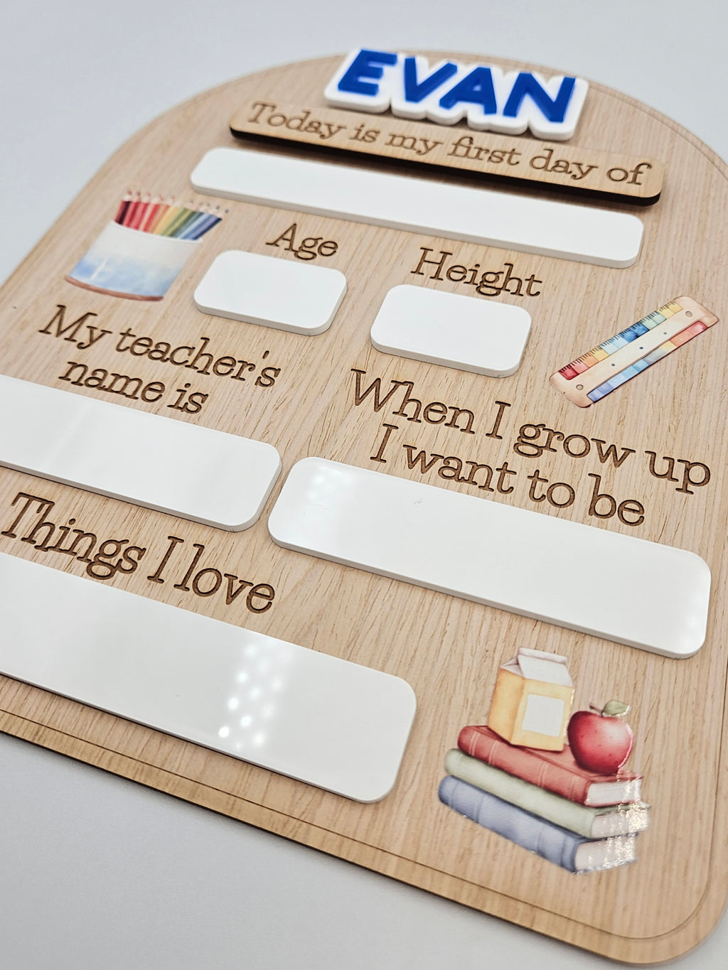Back to school memory board