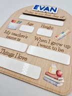 Back to school memory board