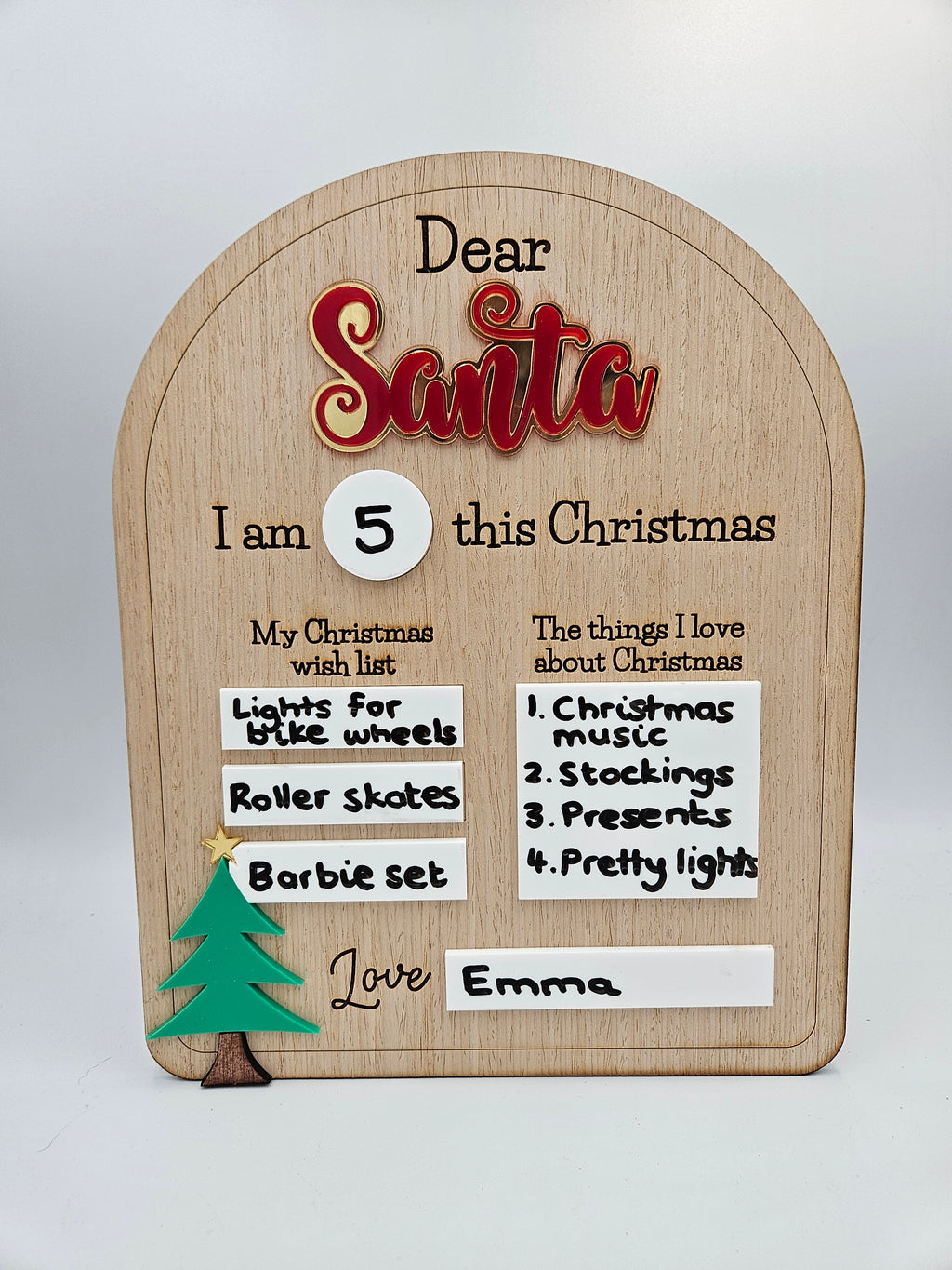 Santa Wish List Board