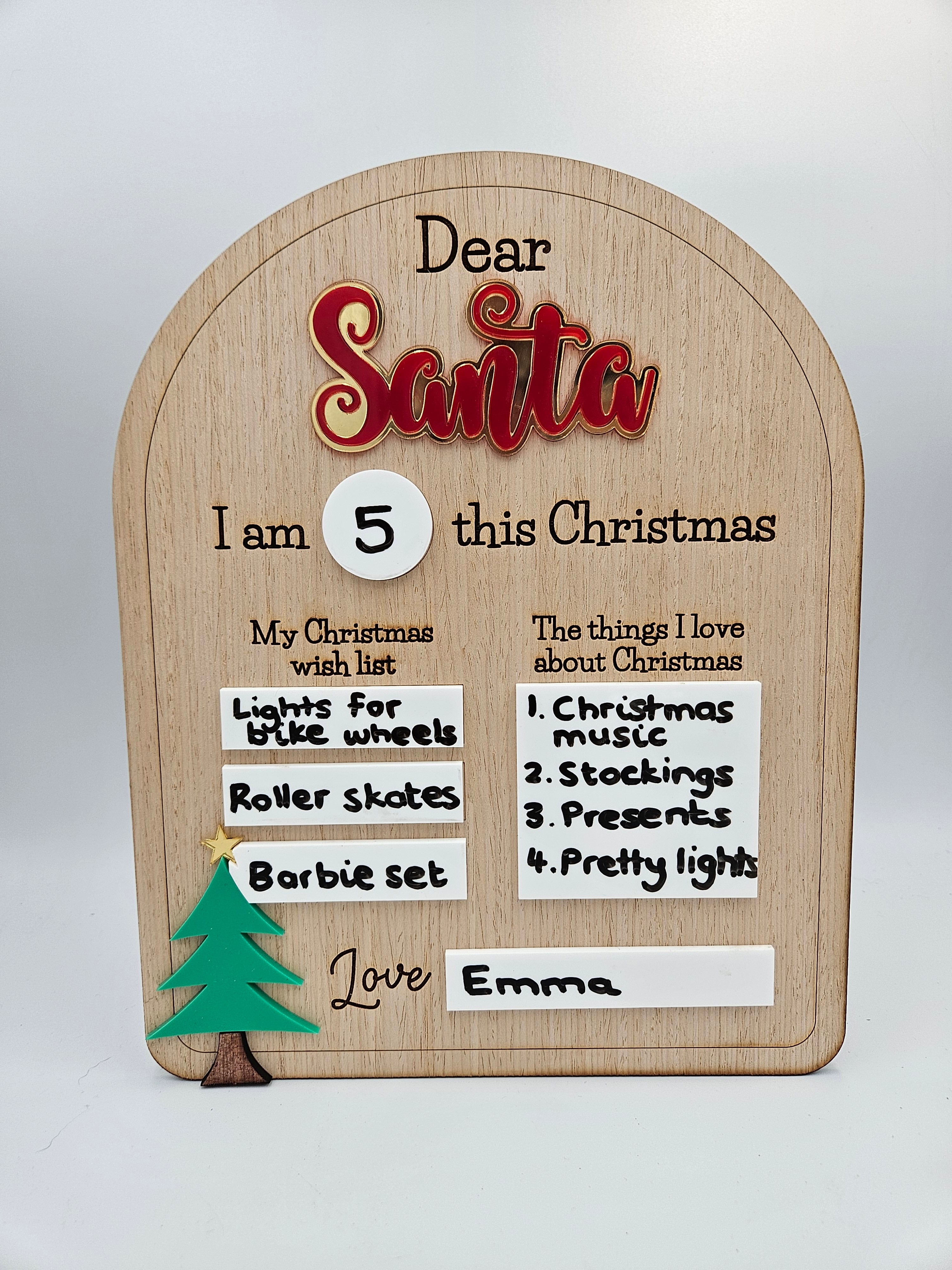 Santa Wish List Board