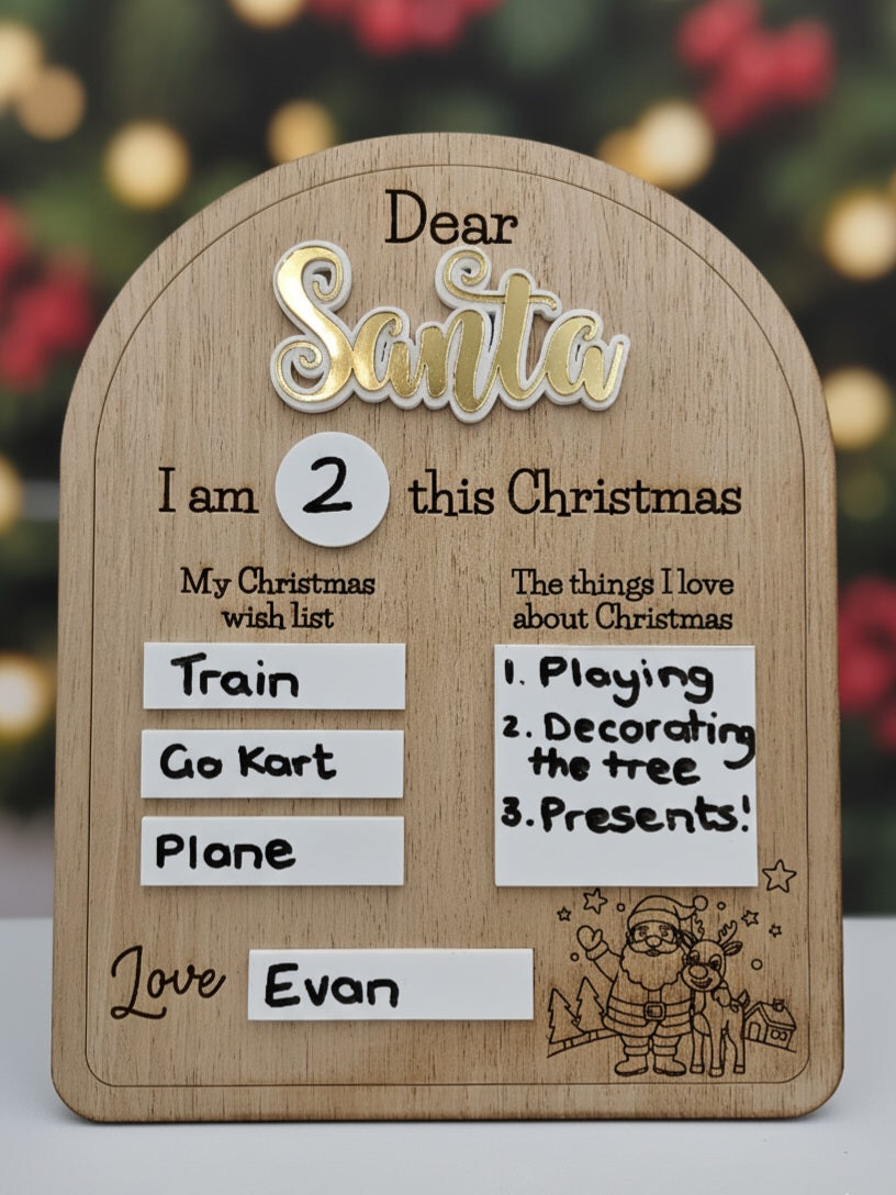 Santa Wish List Board