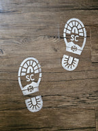 Santa's shoeprints