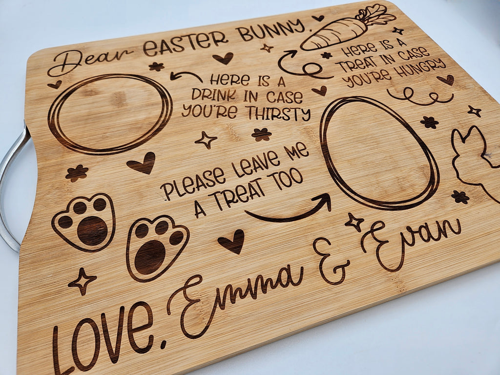 Easter bunny snack board