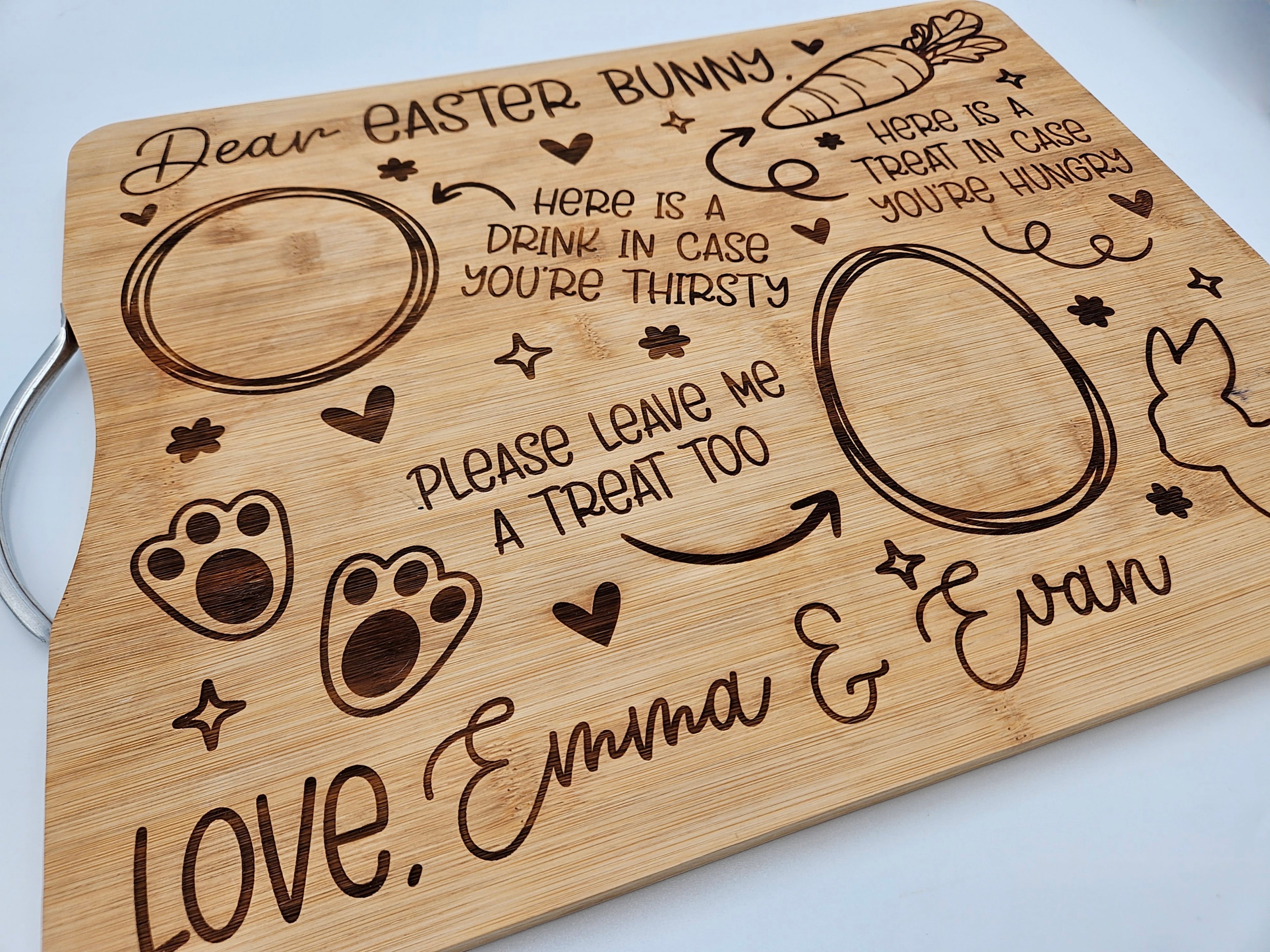 Easter bunny snack board